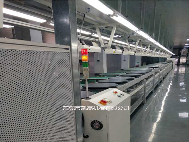吊頂式雙層灰色工裝板上（shàng）下層循環組裝線