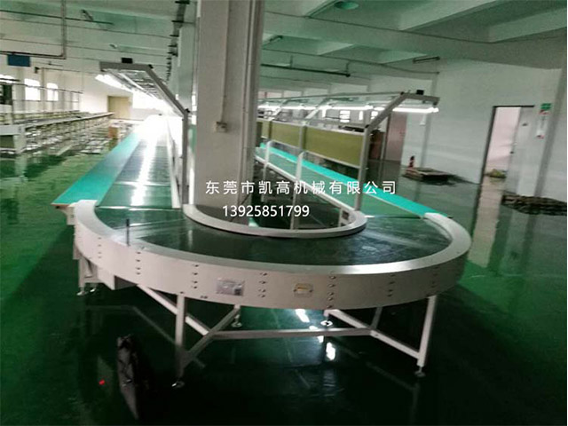 180度皮帶轉彎機流（liú）水線